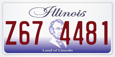 IL license plate Z674481