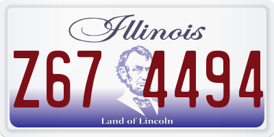 IL license plate Z674494