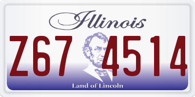 IL license plate Z674514
