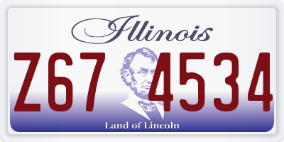 IL license plate Z674534