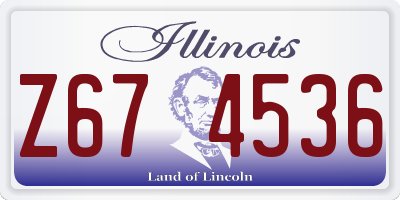 IL license plate Z674536