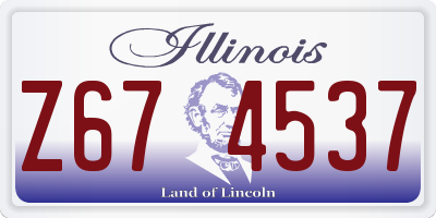IL license plate Z674537