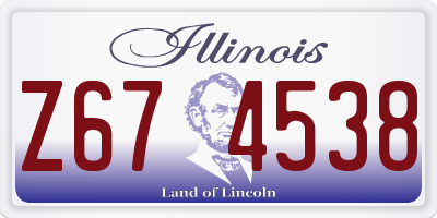 IL license plate Z674538