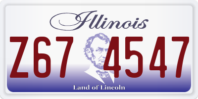 IL license plate Z674547