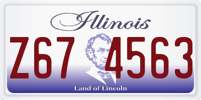 IL license plate Z674563