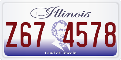 IL license plate Z674578