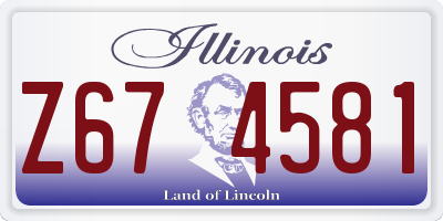 IL license plate Z674581