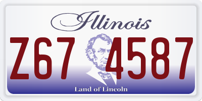 IL license plate Z674587