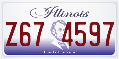 IL license plate Z674597