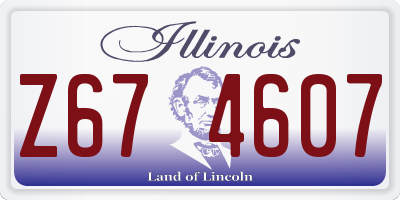 IL license plate Z674607