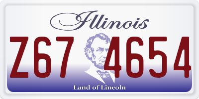 IL license plate Z674654