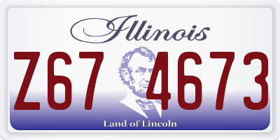 IL license plate Z674673