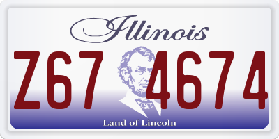 IL license plate Z674674