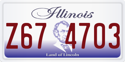 IL license plate Z674703