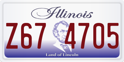 IL license plate Z674705