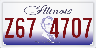 IL license plate Z674707