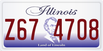 IL license plate Z674708