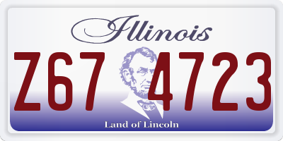 IL license plate Z674723