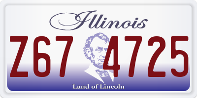 IL license plate Z674725
