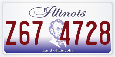 IL license plate Z674728