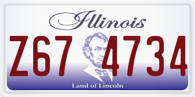 IL license plate Z674734