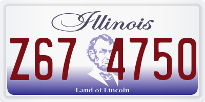 IL license plate Z674750