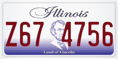 IL license plate Z674756