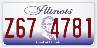 IL license plate Z674781