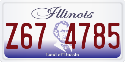 IL license plate Z674785
