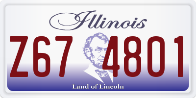 IL license plate Z674801