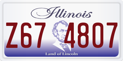 IL license plate Z674807