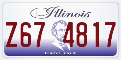 IL license plate Z674817