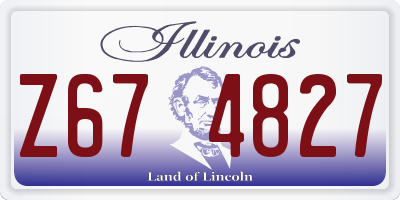 IL license plate Z674827