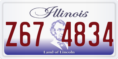 IL license plate Z674834