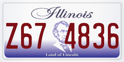 IL license plate Z674836