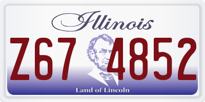 IL license plate Z674852