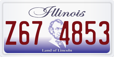 IL license plate Z674853