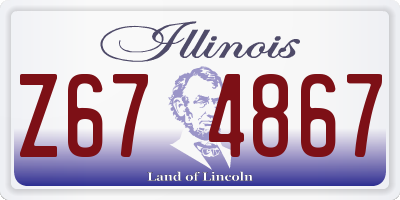 IL license plate Z674867