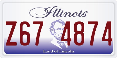 IL license plate Z674874