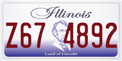 IL license plate Z674892