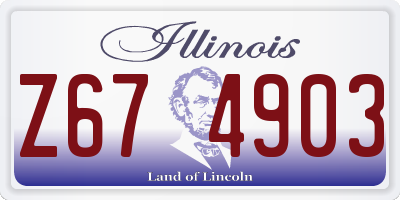 IL license plate Z674903