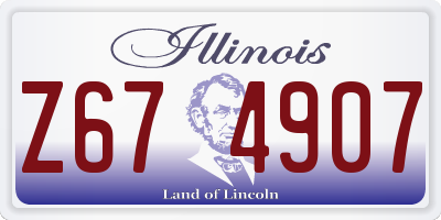 IL license plate Z674907