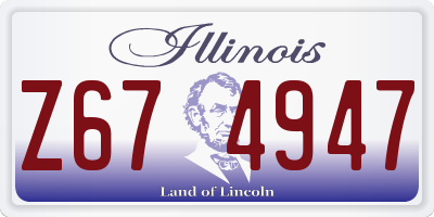 IL license plate Z674947