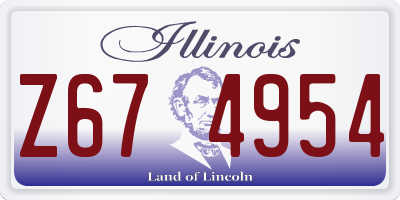 IL license plate Z674954