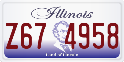 IL license plate Z674958