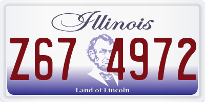 IL license plate Z674972