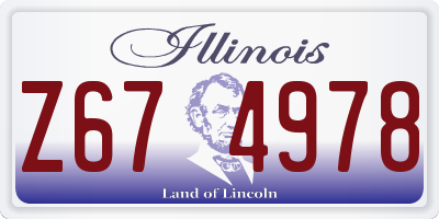 IL license plate Z674978
