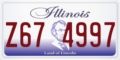 IL license plate Z674997