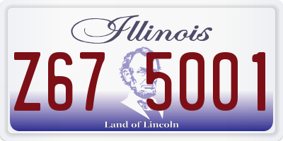 IL license plate Z675001