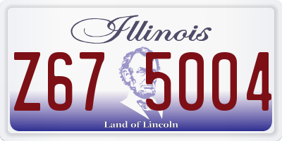 IL license plate Z675004